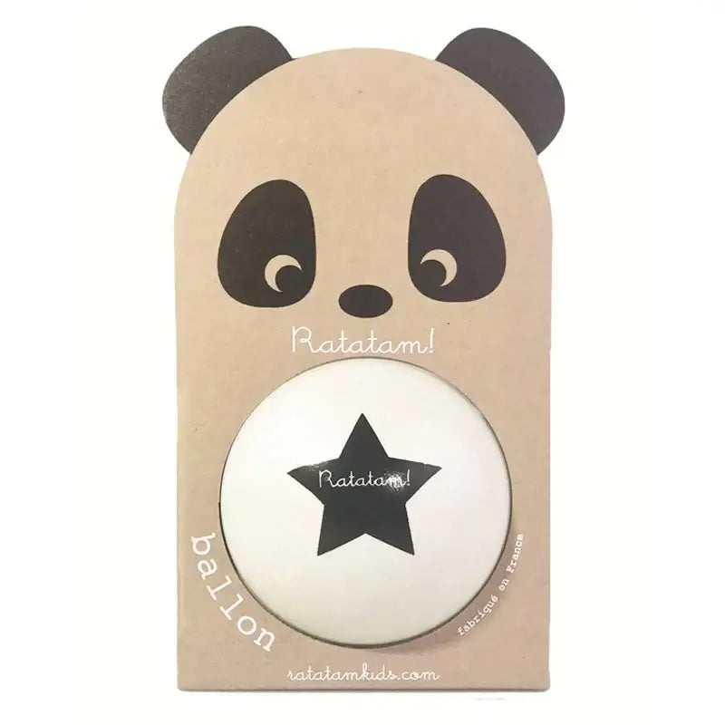 Ratatam! Panda bal in verpakking, perfect kerst cadeau voor kinderen, milieuvriendelijk en origineel design.