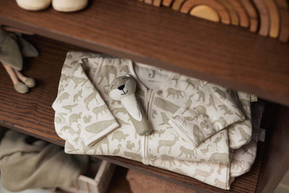 Jollein Slaapzak met afritsbare mouw 70cm Animal Olive Green