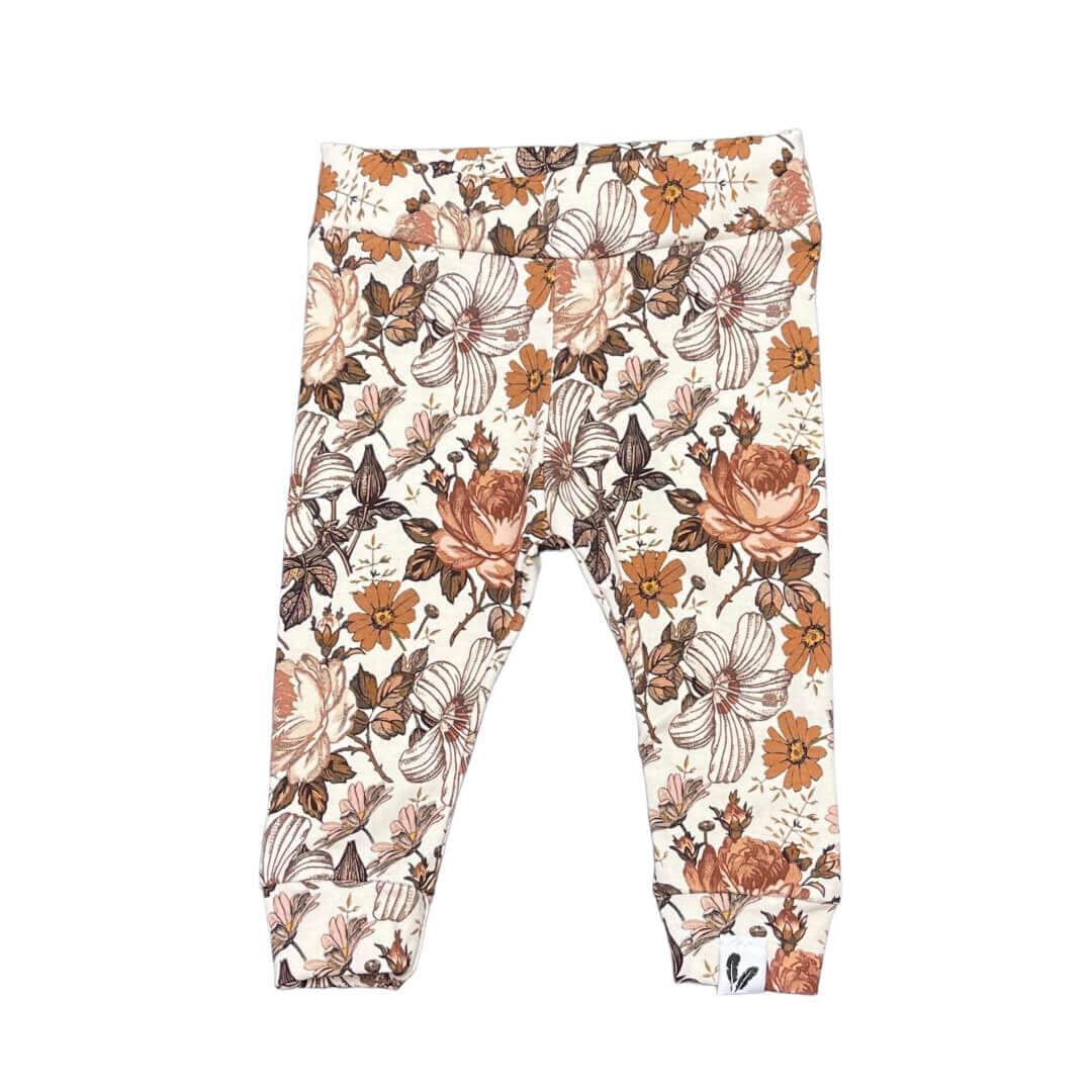 Newborn pants English garden brown