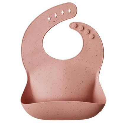 Mushie Silicone Bib - Peach Terrazzo