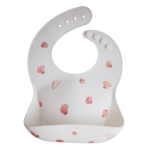 Mushie - Silicone Bib Slab Sea Shells