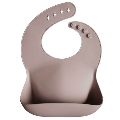 Mushie - Silicone Bib Warm Taupe