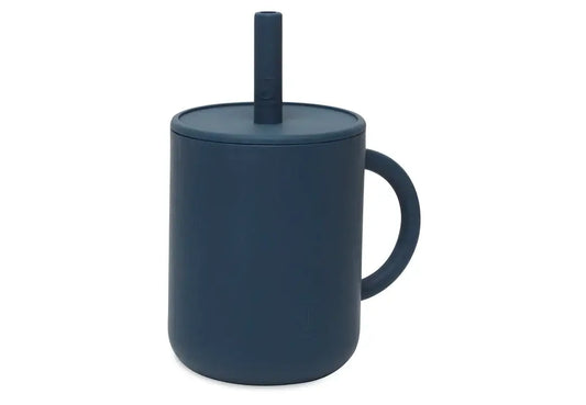 Jollein Drinkbeker Met Rietje Siliconen - Jeans Blue