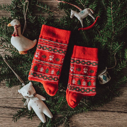 Elfen Kinder/Volwassen sokken - kerstsokken voor de hele familie