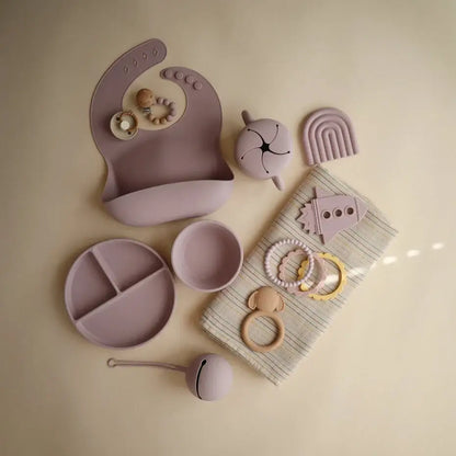 Mushie - Bord Zuignap Soft Lilac